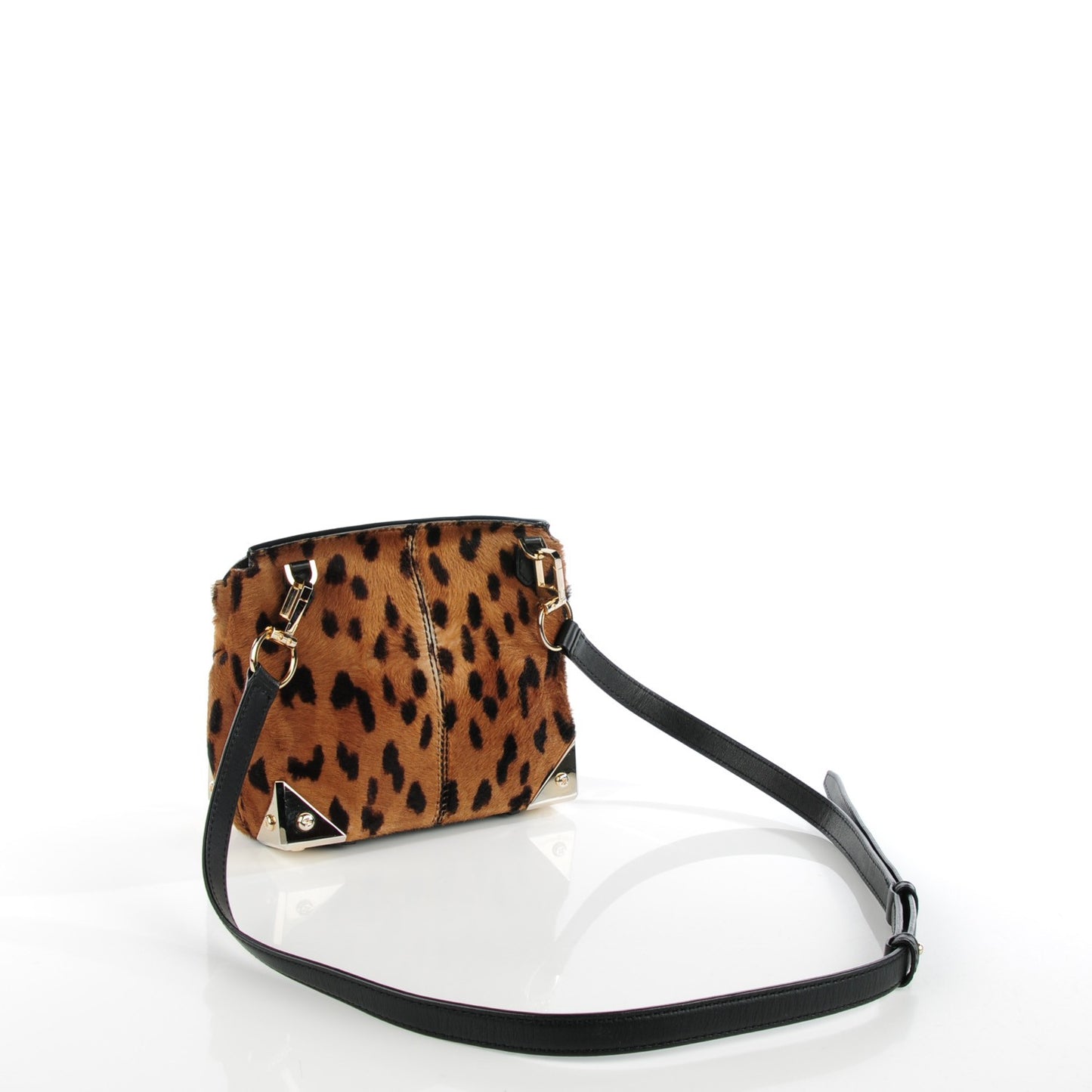 Leopard Calf hair Small Marion Black Silver Hardware