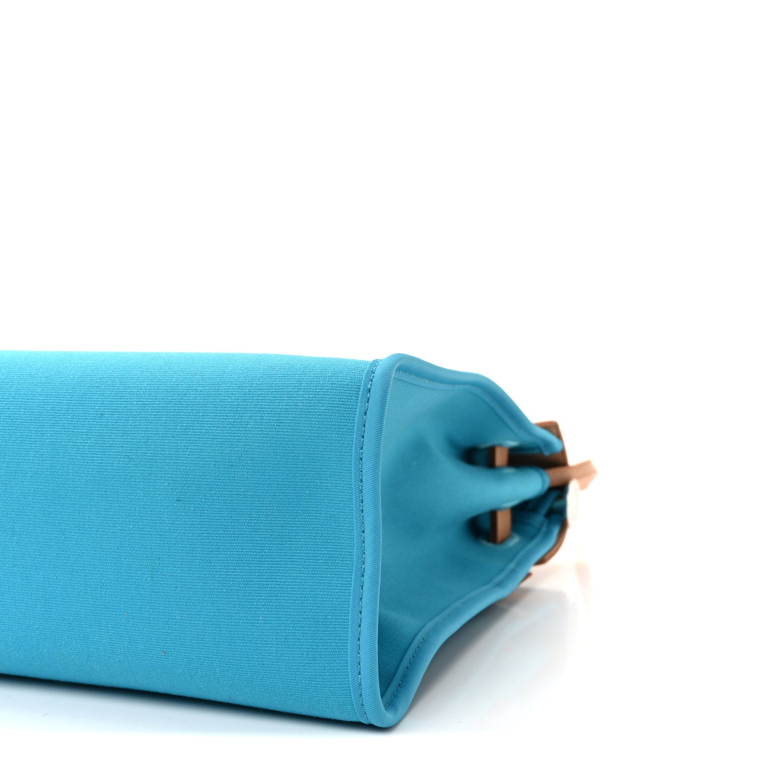 Hermes Vache Hunter Toile Herbag Zip 31 PM Bleu Azteque Menthe 10 of 11