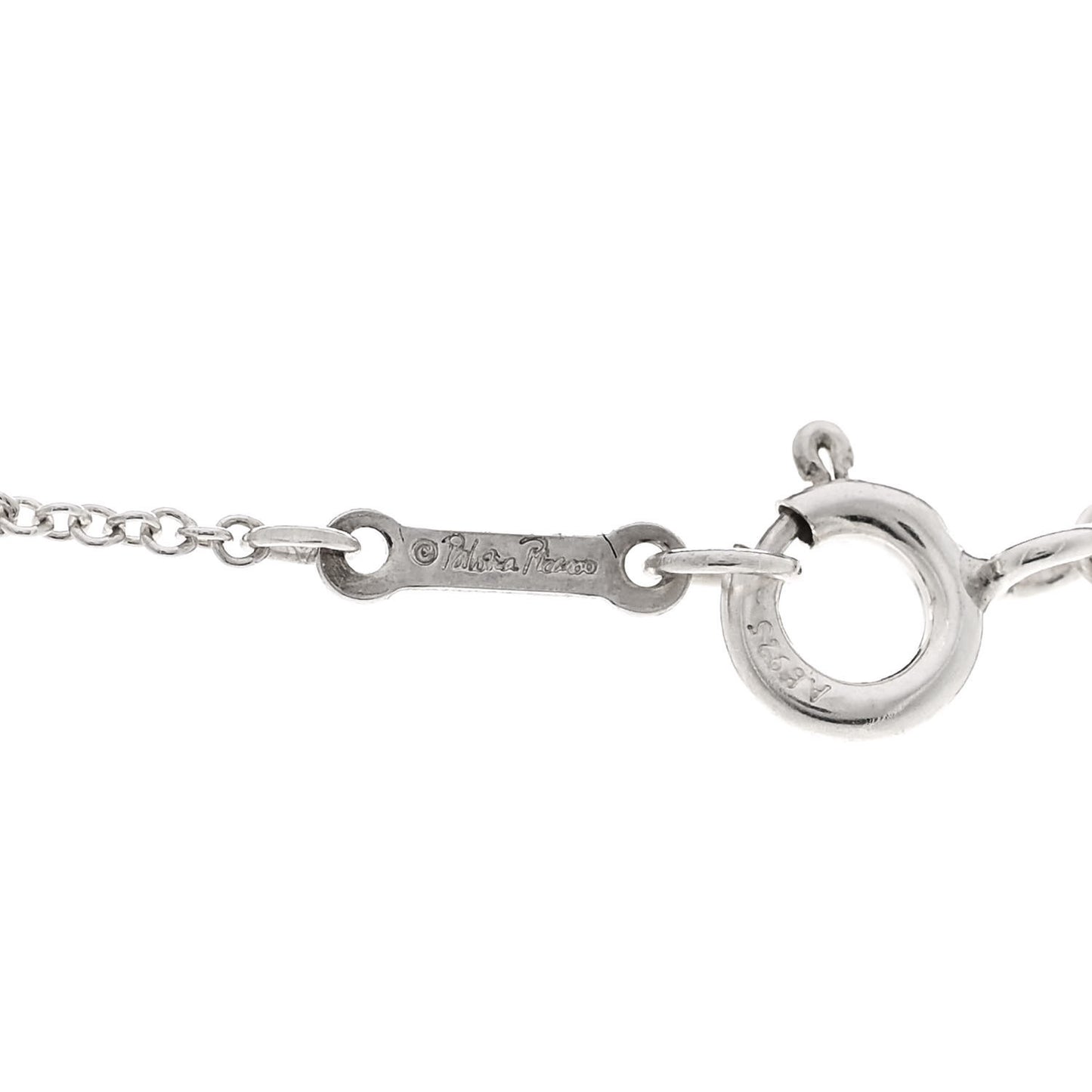 Sterling Silver Cultured Pearl Paloma Picasso Olive Leaf Drop Pendant Necklace