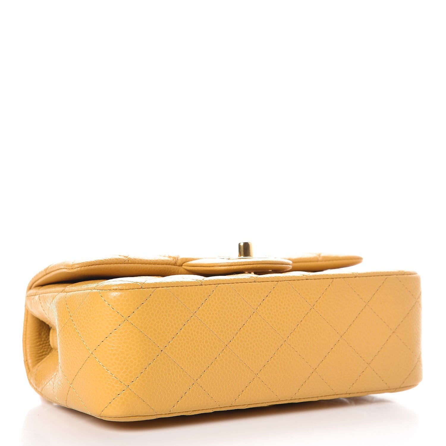 Chanel Caviar Quilted Mini Rectangular Flap Yellow 4 of 8