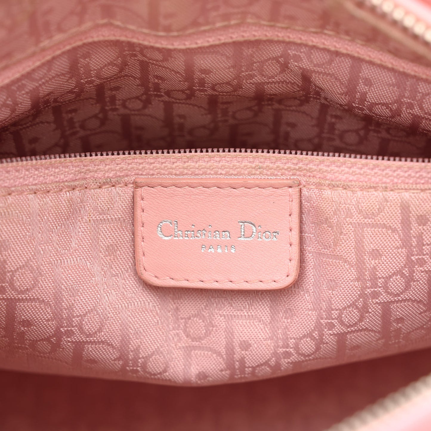 Lambskin Cannage Medium Lady Dior Rose Clair