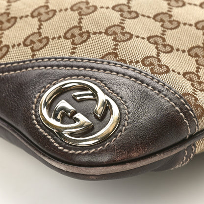 Gucci Monogram Medium New Britt Hobo Dark Brown 11 of 12