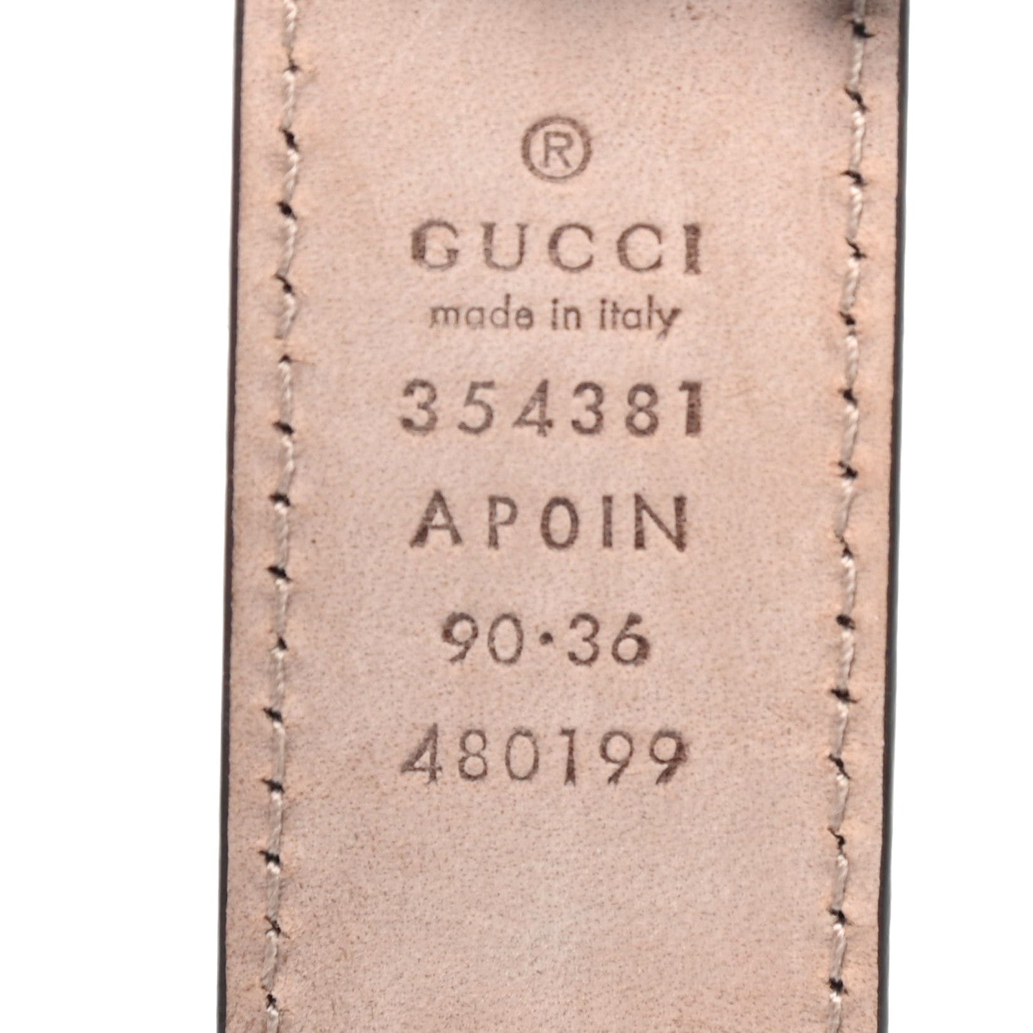 Gucci Calfskin Crystal Interlocking G Belt 90 36 Burgundy 3 of 4
