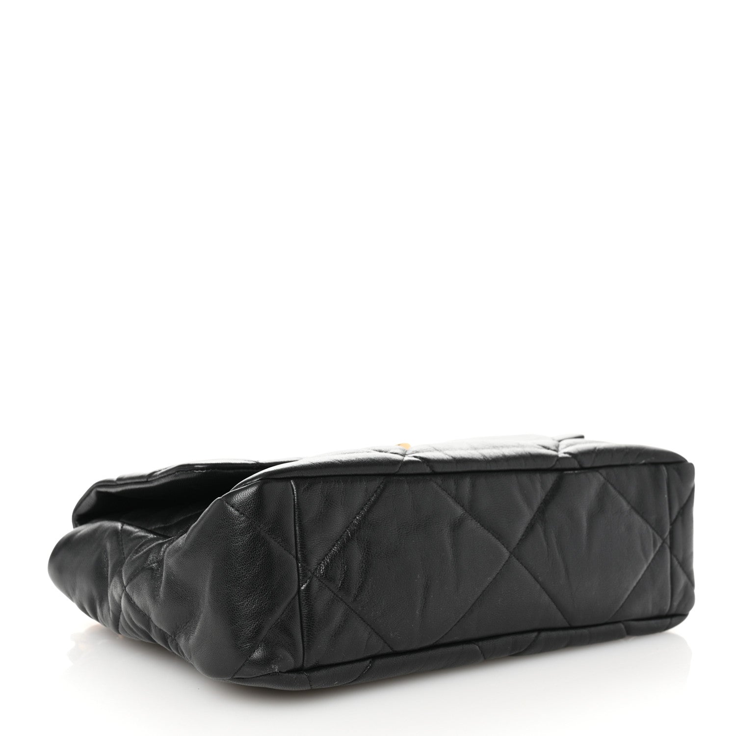 Chanel Shiny Goatskin Quilted Large Chanel 19 Flap Black 4 of 10