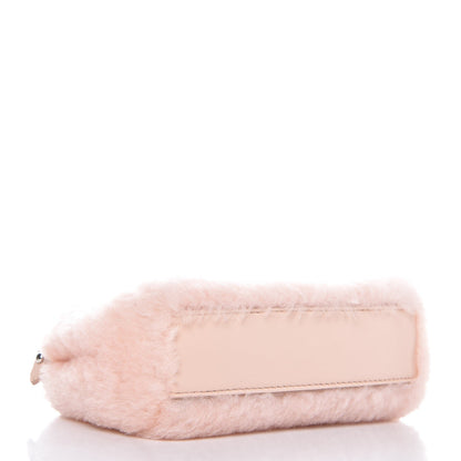 Fendi Shearling Shiny Nappa Micro Peekaboo Iconic Satchel Light Rose 4 of 8