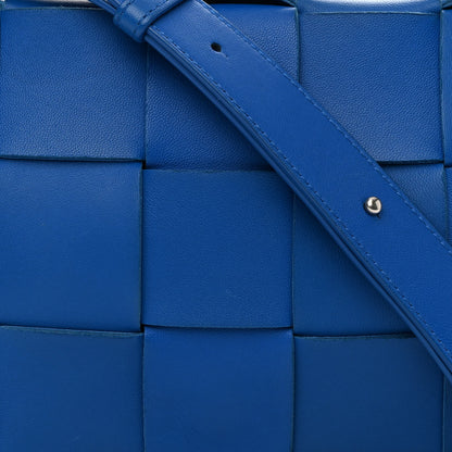 Bottega Veneta Lambskin Maxi Intrecciato Cassette Crossbody Bag Cobalt 8 of 14