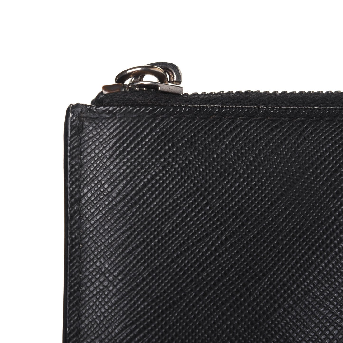 Textured Coated Canvas Madonna Print Large Flat Zip Pouch