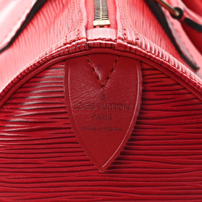 Louis Vuitton Epi Speedy 35 Castillan Red 7 of 11
