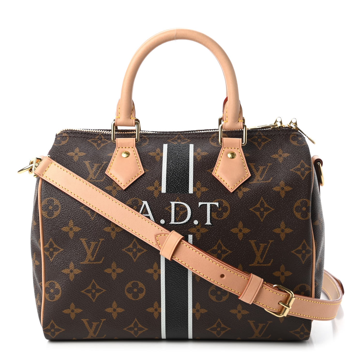 Louis Vuitton Monogram My LV Heritage Speedy Bandouliere 25 Black White 1 of 10