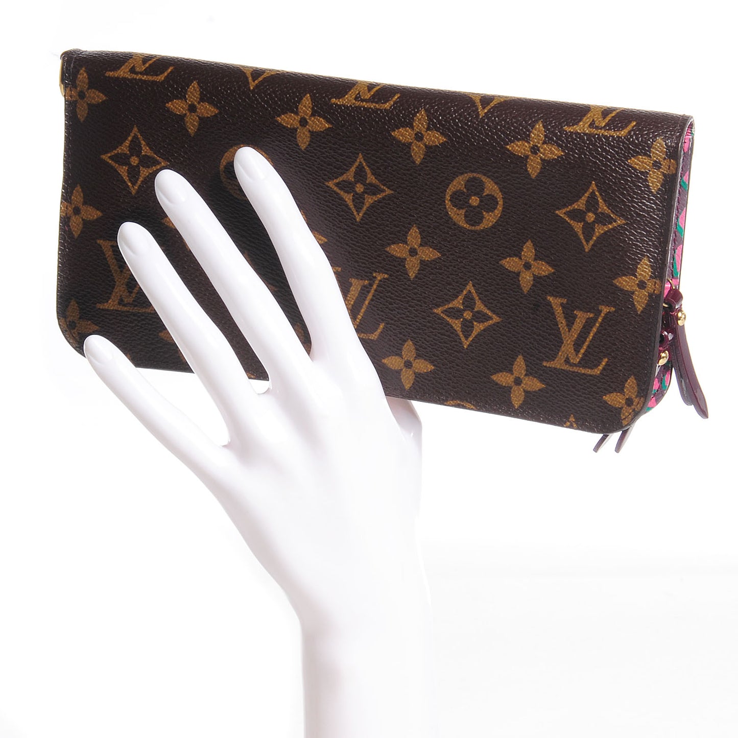 Monogram Leopard Insolite Wallet Rouge Fauviste