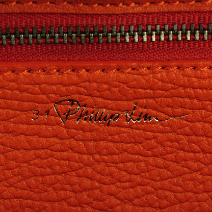 3.1 Phillip Lim 3.1 Textured Calfskin Large Pashli Satchel Mandarin 6 of 7