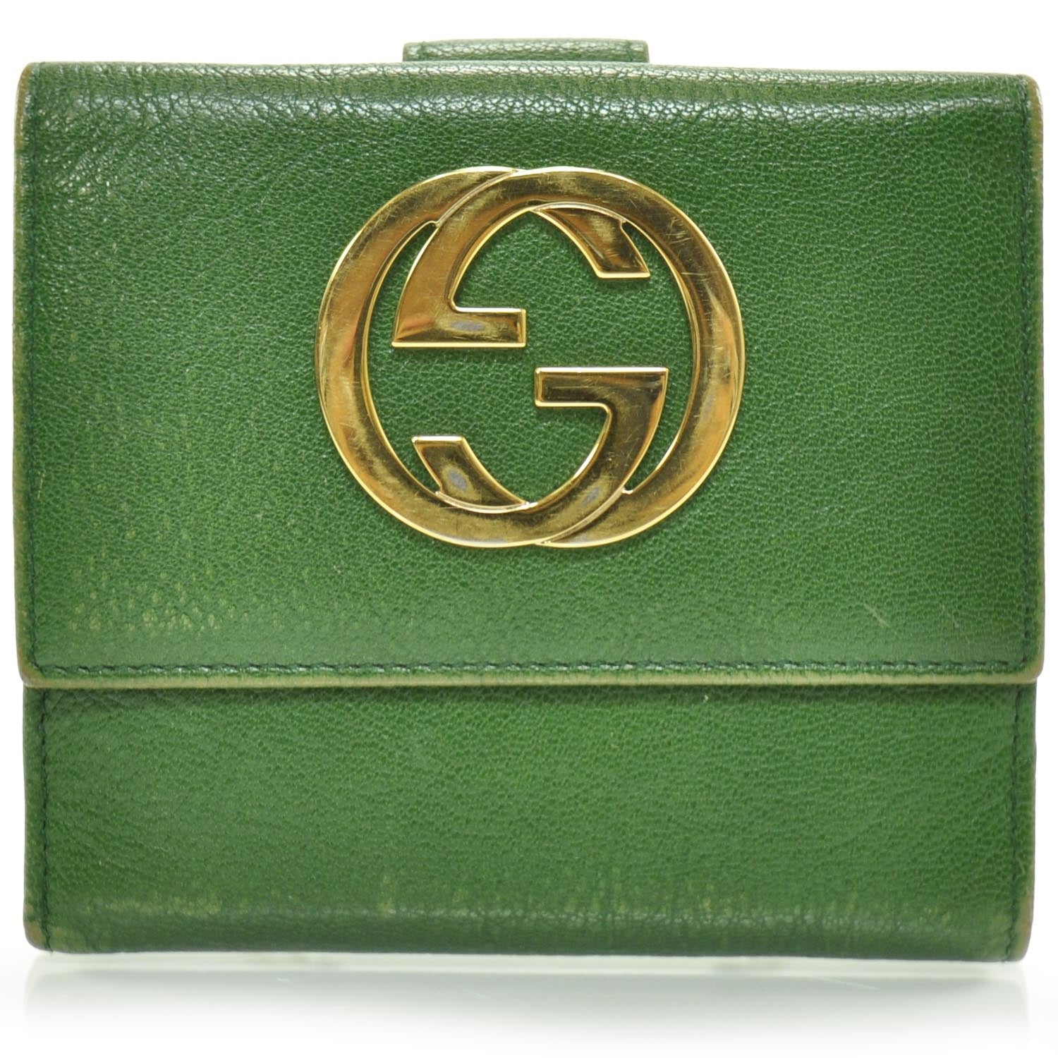 Gucci Leather Blondie French Wallet Green 4 of 8