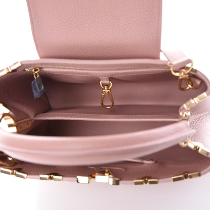 Louis Vuitton Taurillon Embellished Capucines PM Magnolia 6 of 10