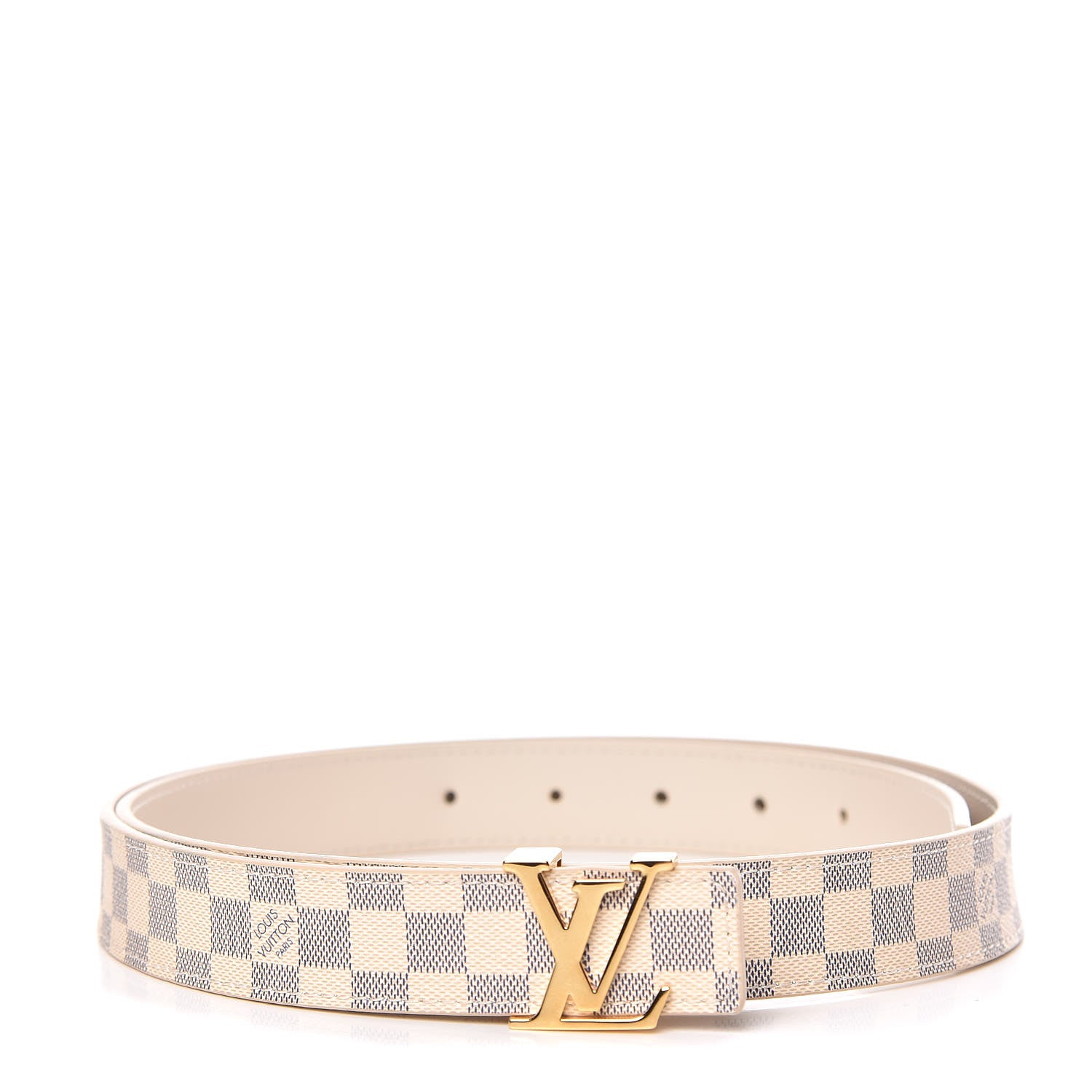 Louis Vuitton Mini Damier Azur 25mm LV Initiales Belt 90 36 1 of 9