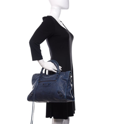 Balenciaga Agneau Classic Hardware City Bleu Roi 2 of 10