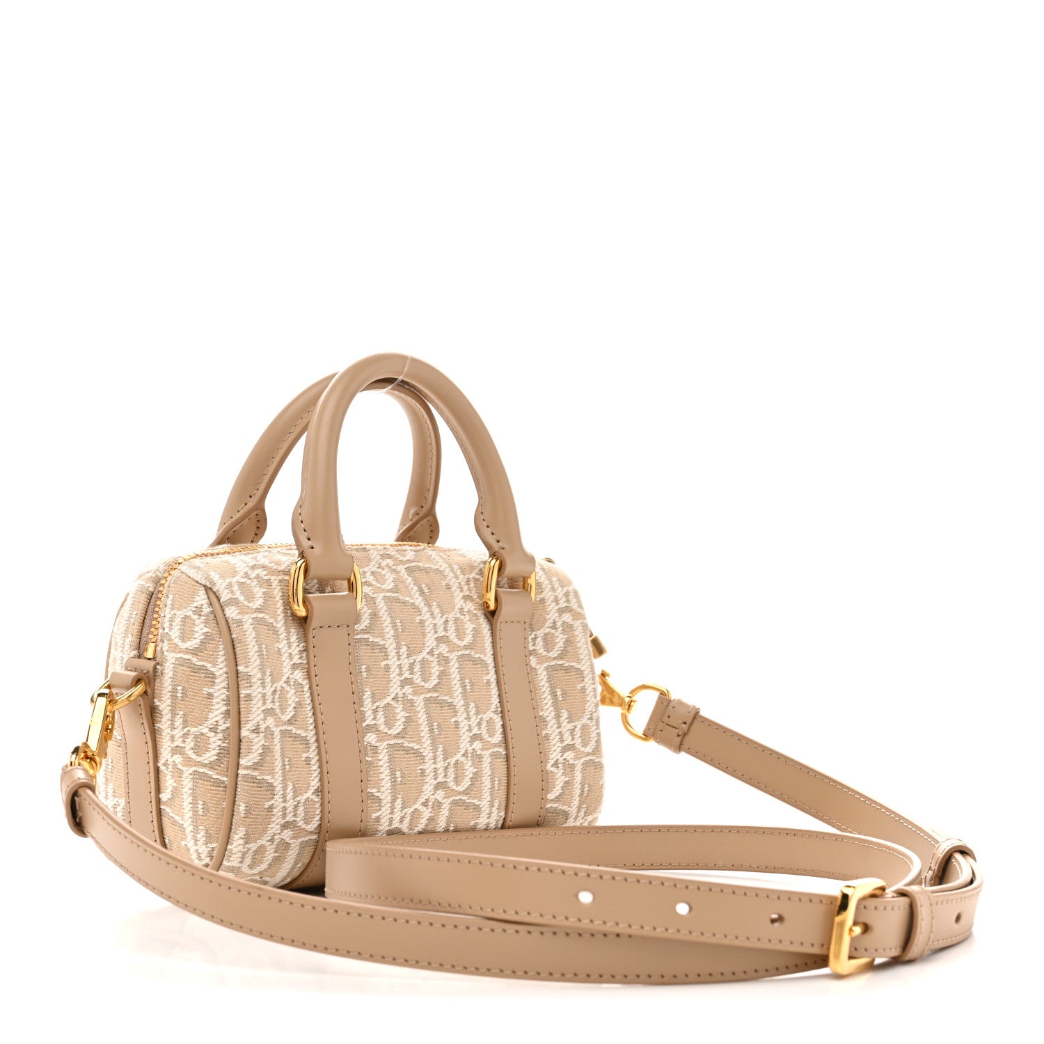 Christian Dior Oblique Chambray Groove 17 Bag Natural 1838346
