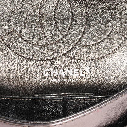 Chanel Aged Calfskin 2.55 Reissue 225 Flap Metallic Dark Silver 8 of 9