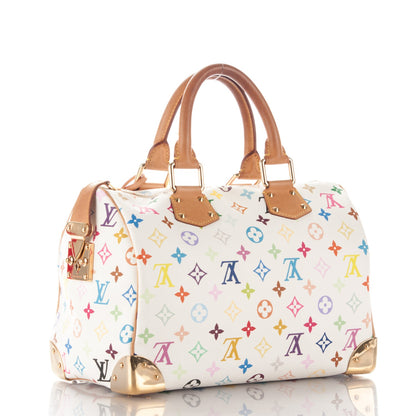 Louis Vuitton Monogram Multicolor Speedy 30 White 3 of 7