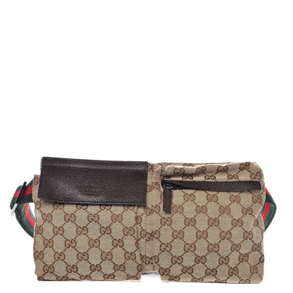 Gucci Monogram Web Belt Bag Dark Brown 1 of 9