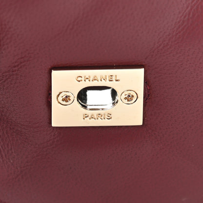 Chanel Lambskin Quilted CC Turnlock Loafers 37 Red 9 of 9