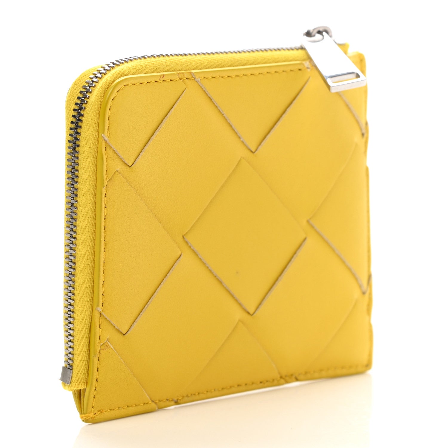 Bottega Veneta Nappa Maxi Intrecciato Coin Purse Yellow 3 of 9