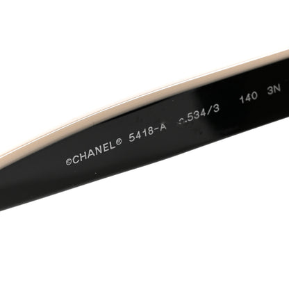 Chanel Acetate Logo Shield Sunglasses 5418 Black 5 of 8