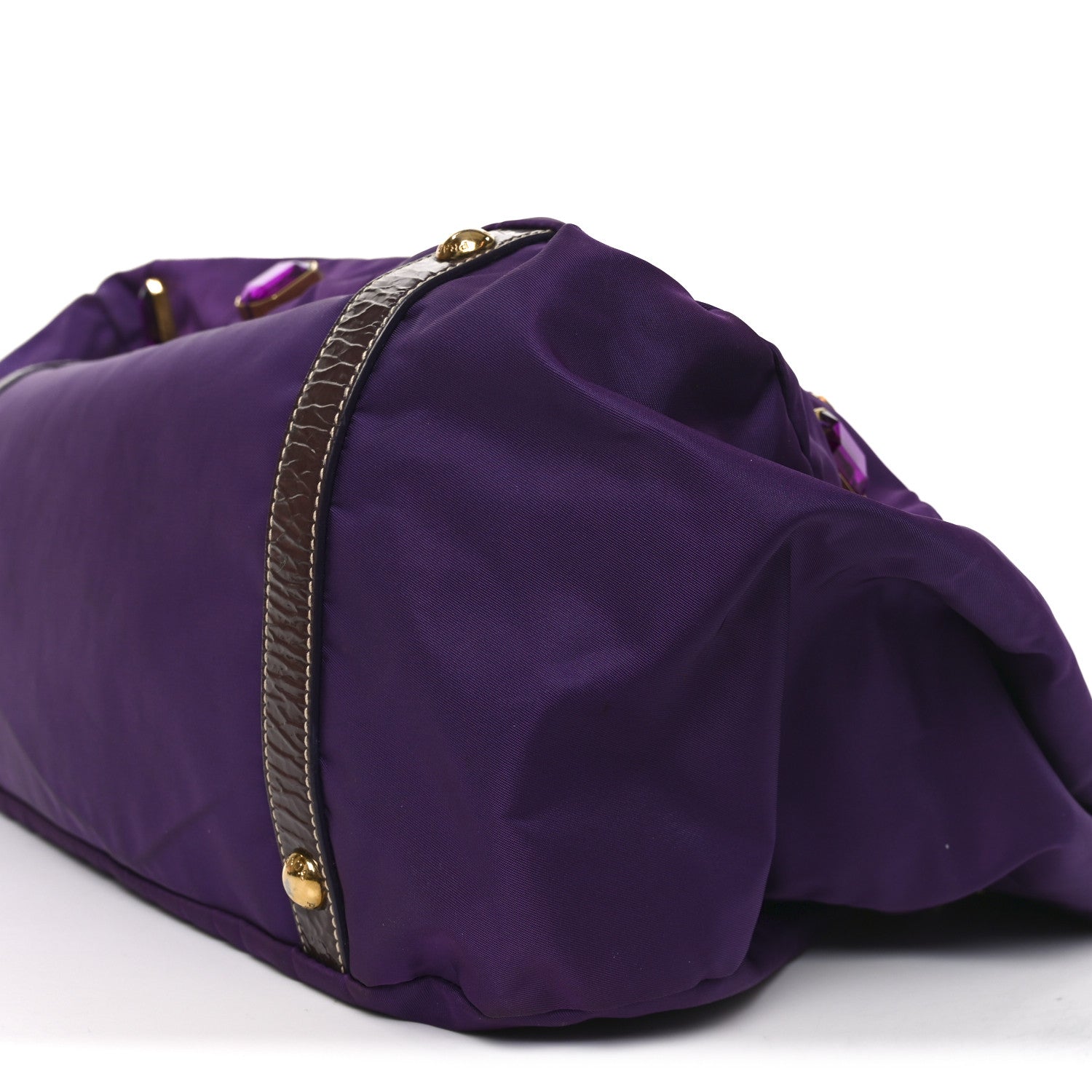 Prada Tessuto Nylon Pietre Jeweled Tote Anemone 9 of 9