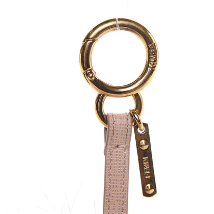 Fendi Fox Fur Vitello Elite Bi-Color Pom Pom Bag Charm Rosa Cammello Cipria 4 of 6