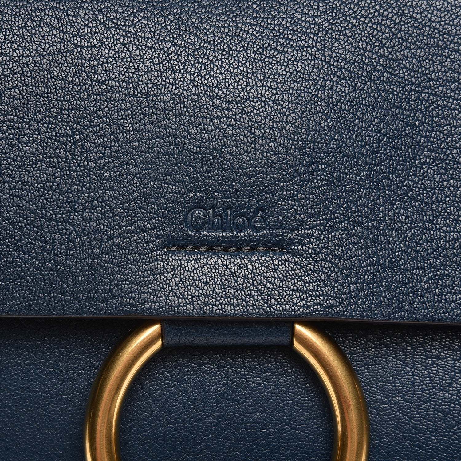 Chloe Goatskin Small Faye Shoulder Bag Denim Blue 6 of 11
