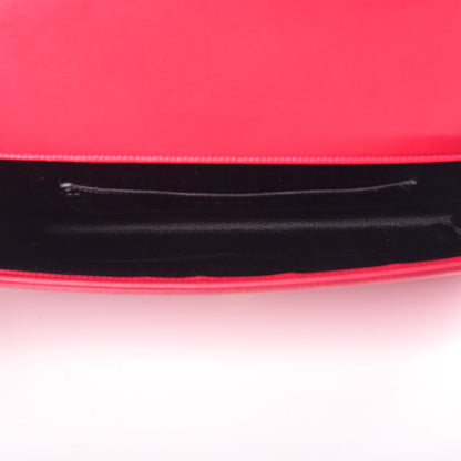 Saint Laurent Calfskin Monogram Large Belle De Jour Clutch Lipstick Fuchsia 5 of 7