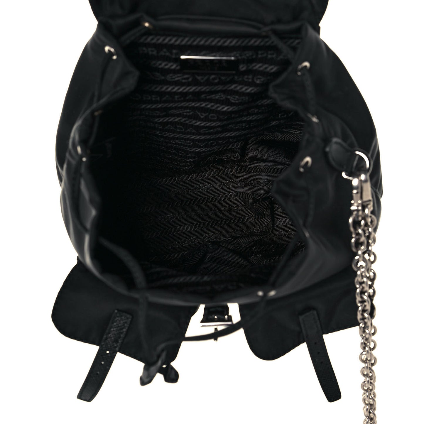Nylon Vela Mini Crossbody Backpack Black