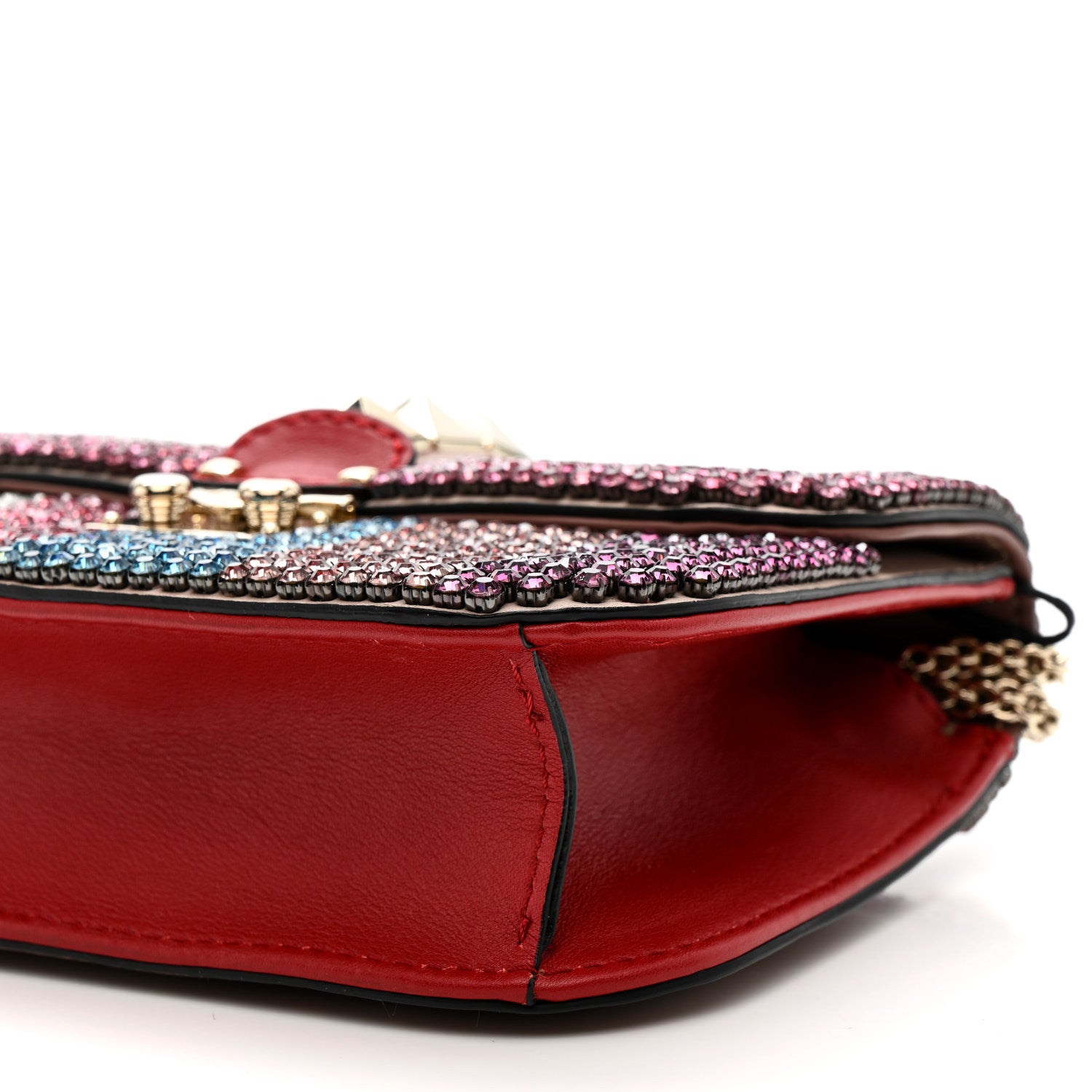 Valentino Garavani Vitello Crystal Embellished Small Glam Lock Rockstud Flap Multicolor 5 of 11