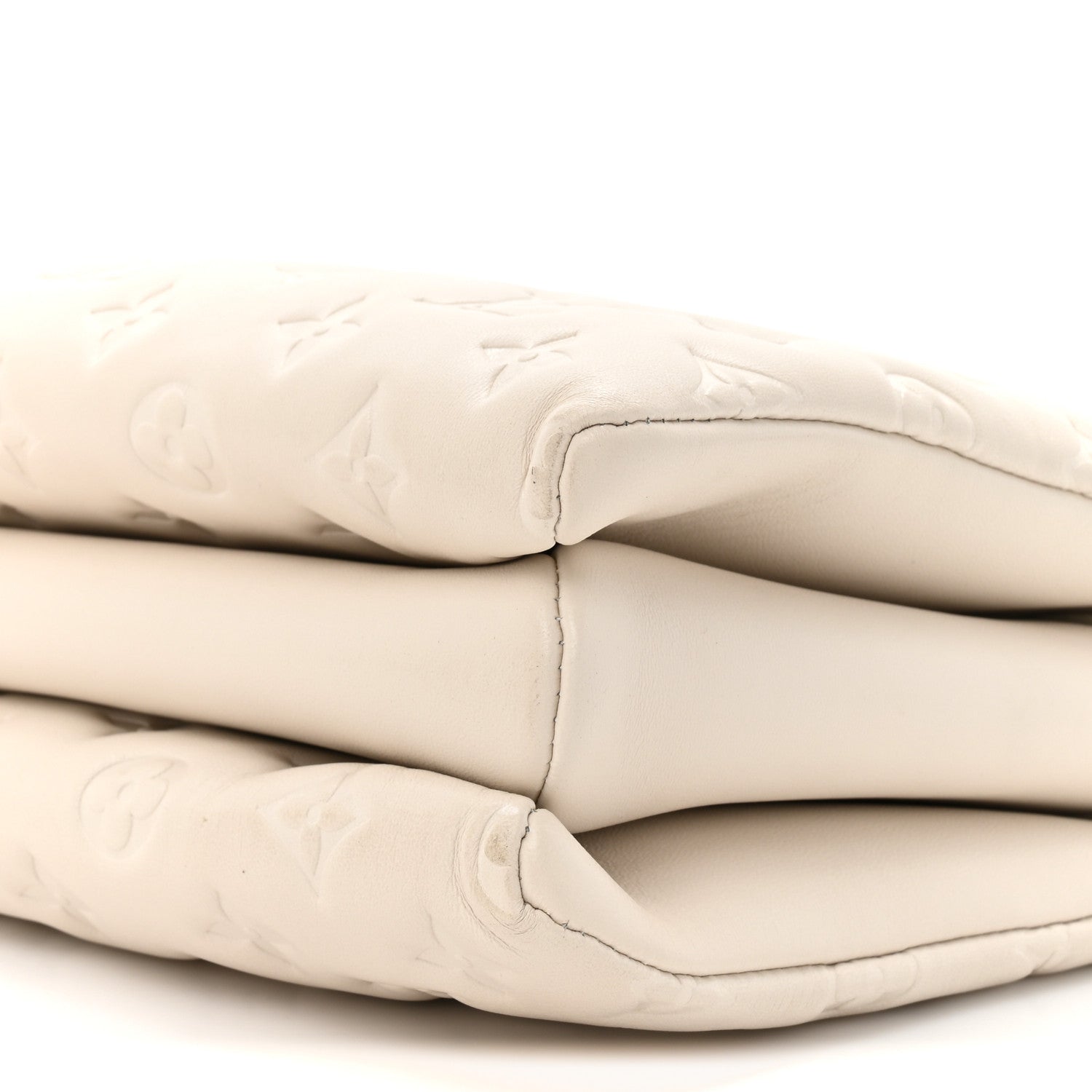 Louis Vuitton Lambskin Embossed Monogram Coussin PM Beige Cream 10 of 11