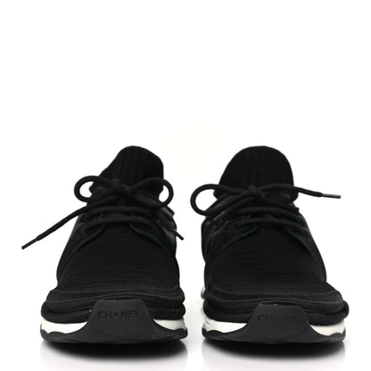 Chanel Stretch Fabric Womens CC Sneakers 40 Black 3 of 10
