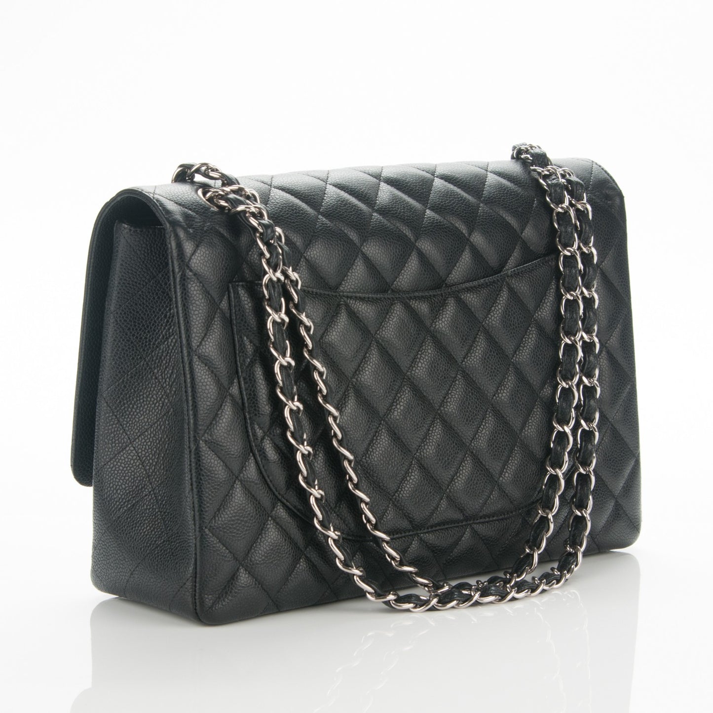 Caviar Quilted Maxi Single Flap Black