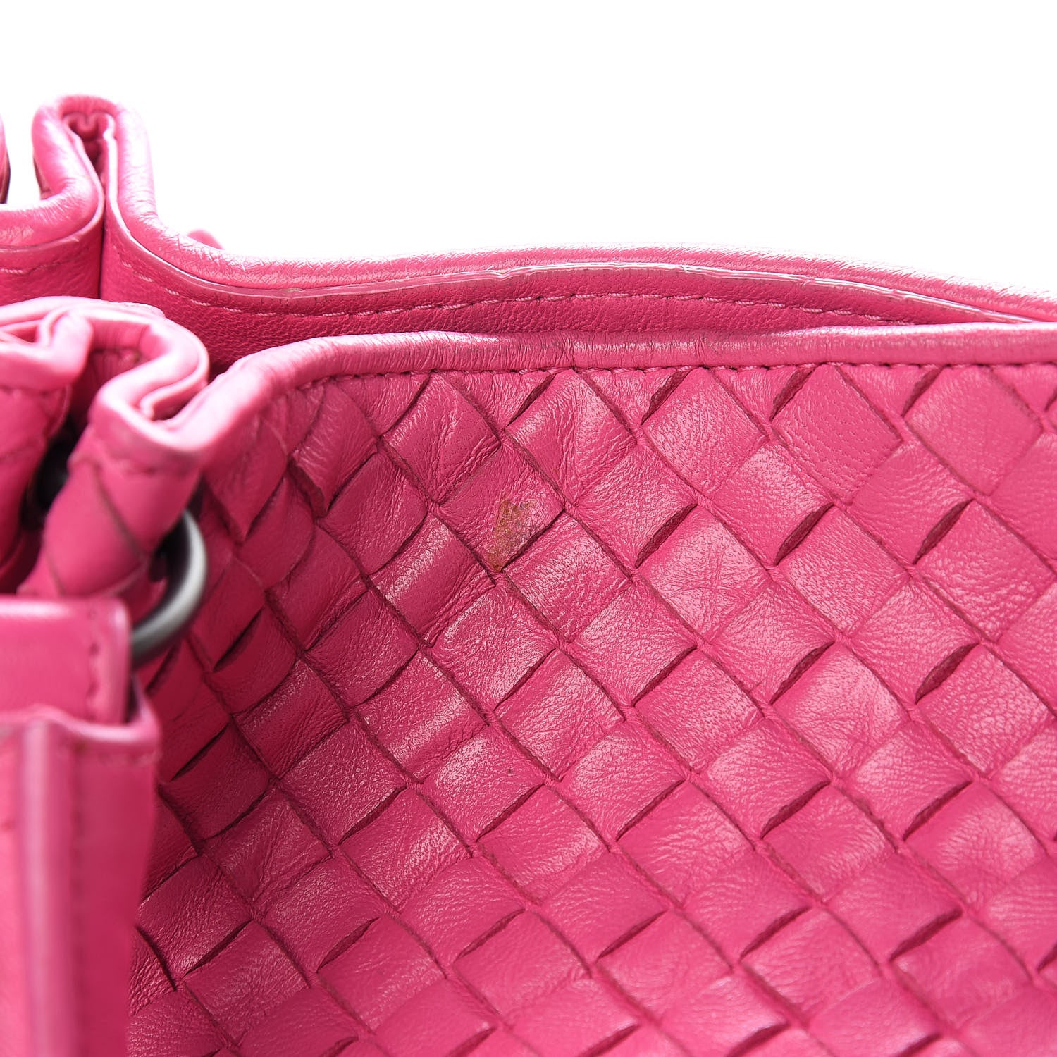 Bottega Veneta Nappa Intrecciato Parachute Bag Rosa Shock 16 of 17