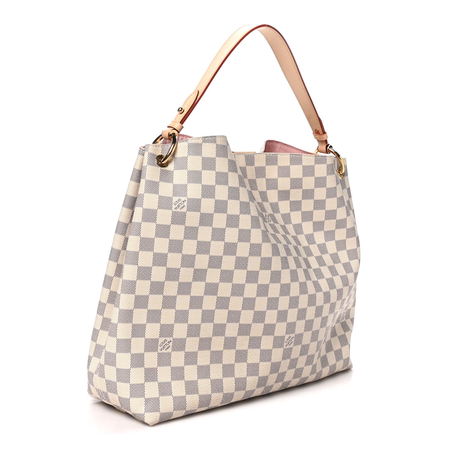 Louis Vuitton Damier Azur Graceful MM Rose Ballerine 2 of 8