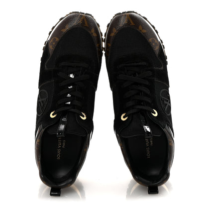 Louis Vuitton Suede Monogram Run Away Sneakers 39 Black 2 of 9