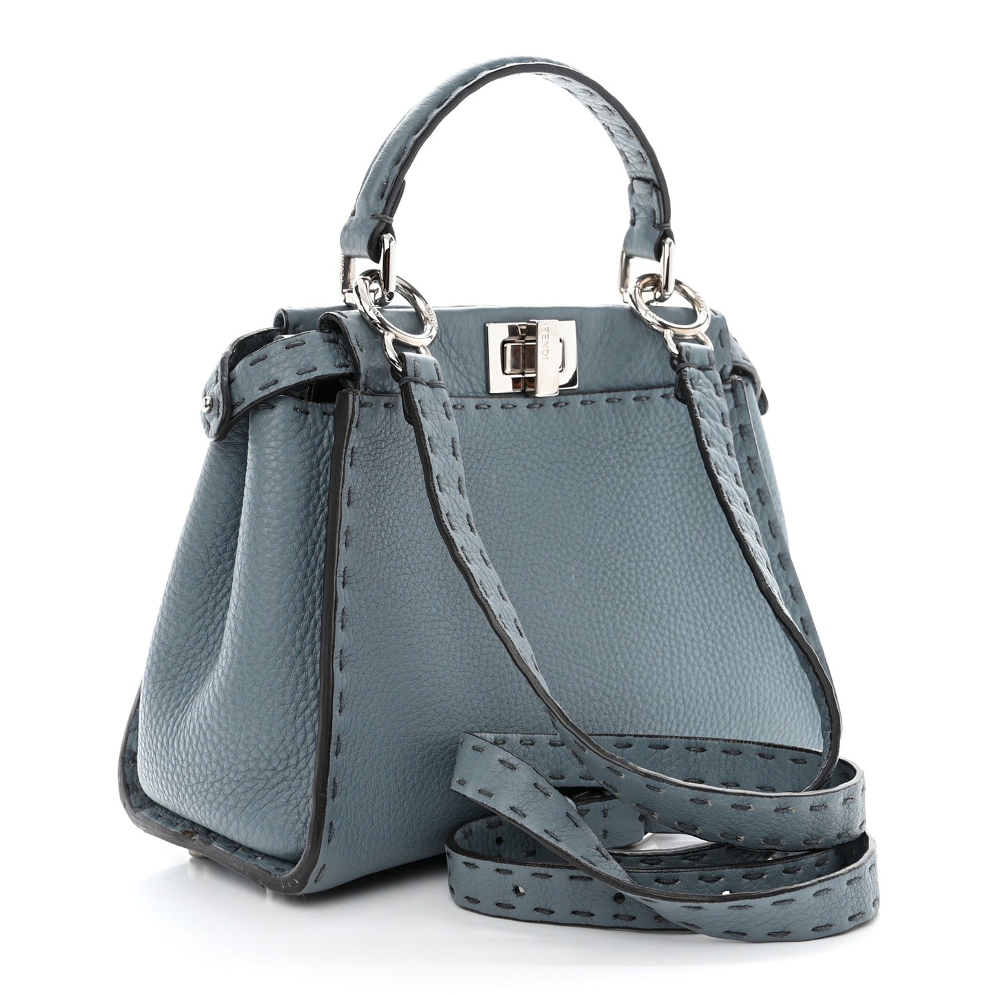 Cuoio Romano Selleria Bi-Color Mini Peekaboo Iconic Satchel Nube Bordeaux