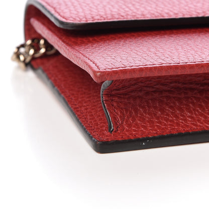 Gucci Dollar Calfskin Interlocking G Chain Wallet Red 8 of 10