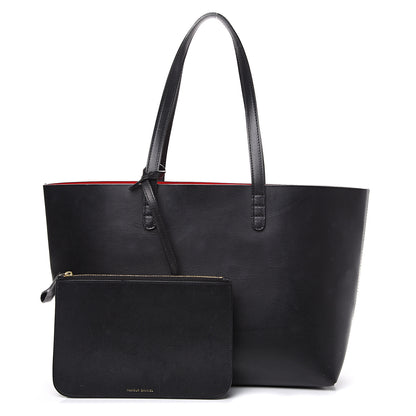 Mansur Gavriel Calfskin Small Shopping Tote Black Flamma 1 of 15