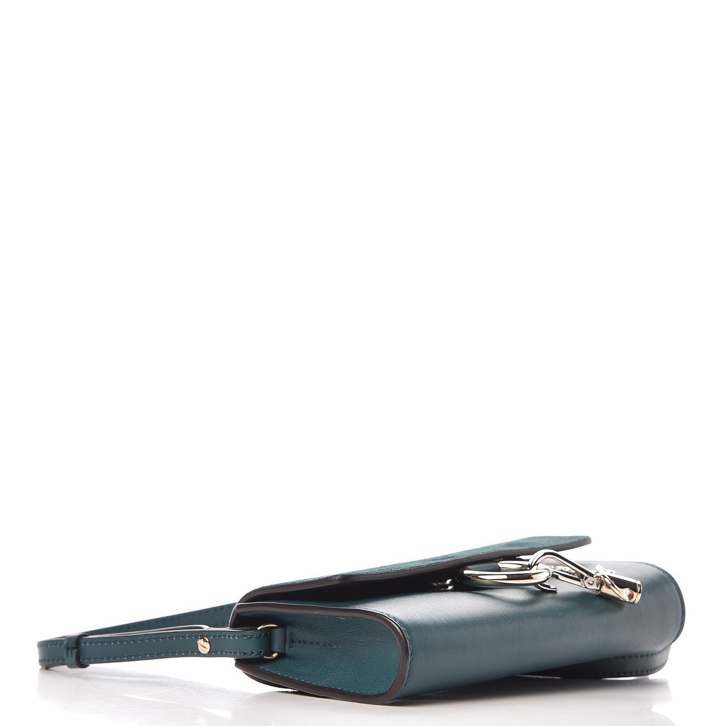 Suede Calfskin Mini Faye Shoulder Bag Teal