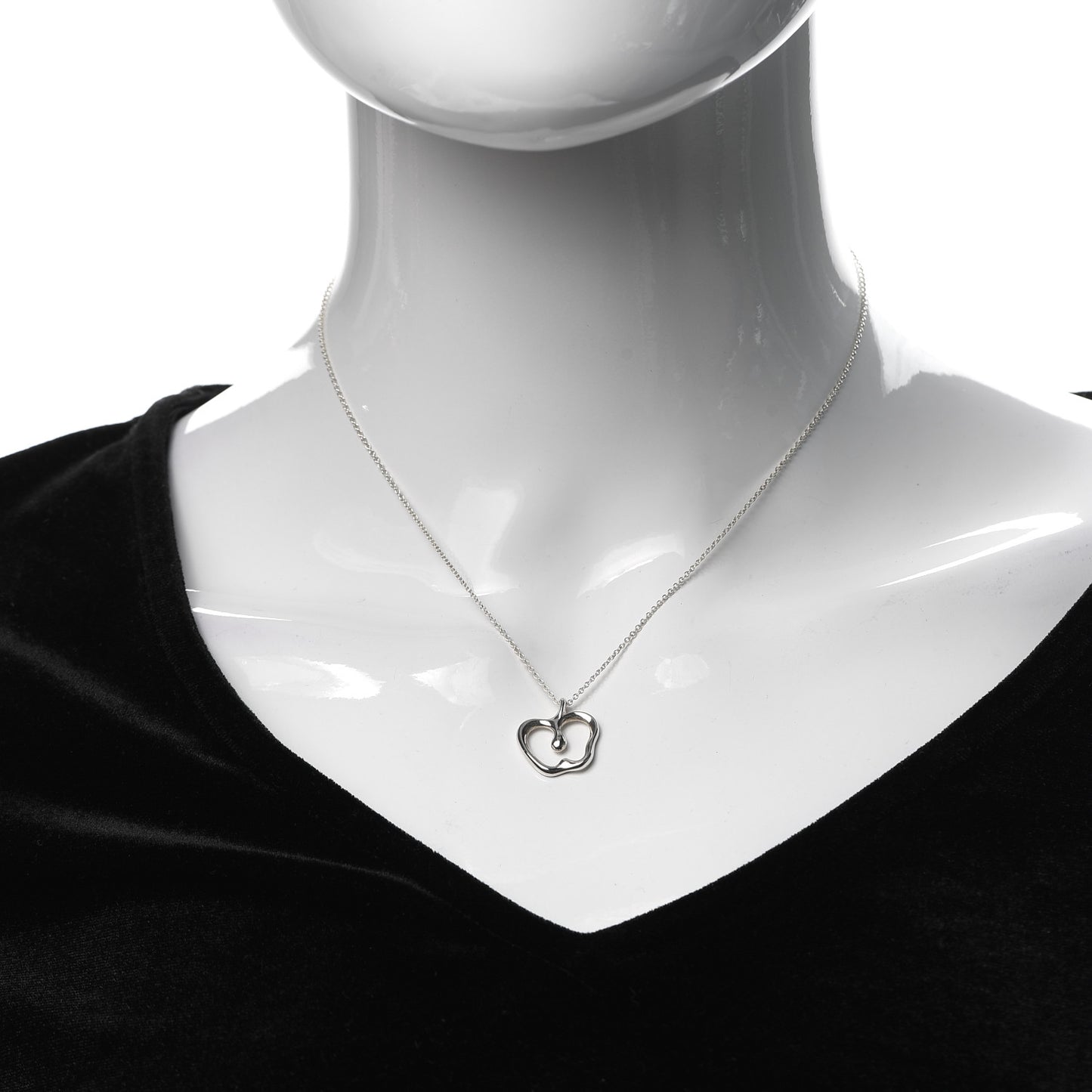 Sterling Silver Elsa Peretti Apple Pendant Necklace