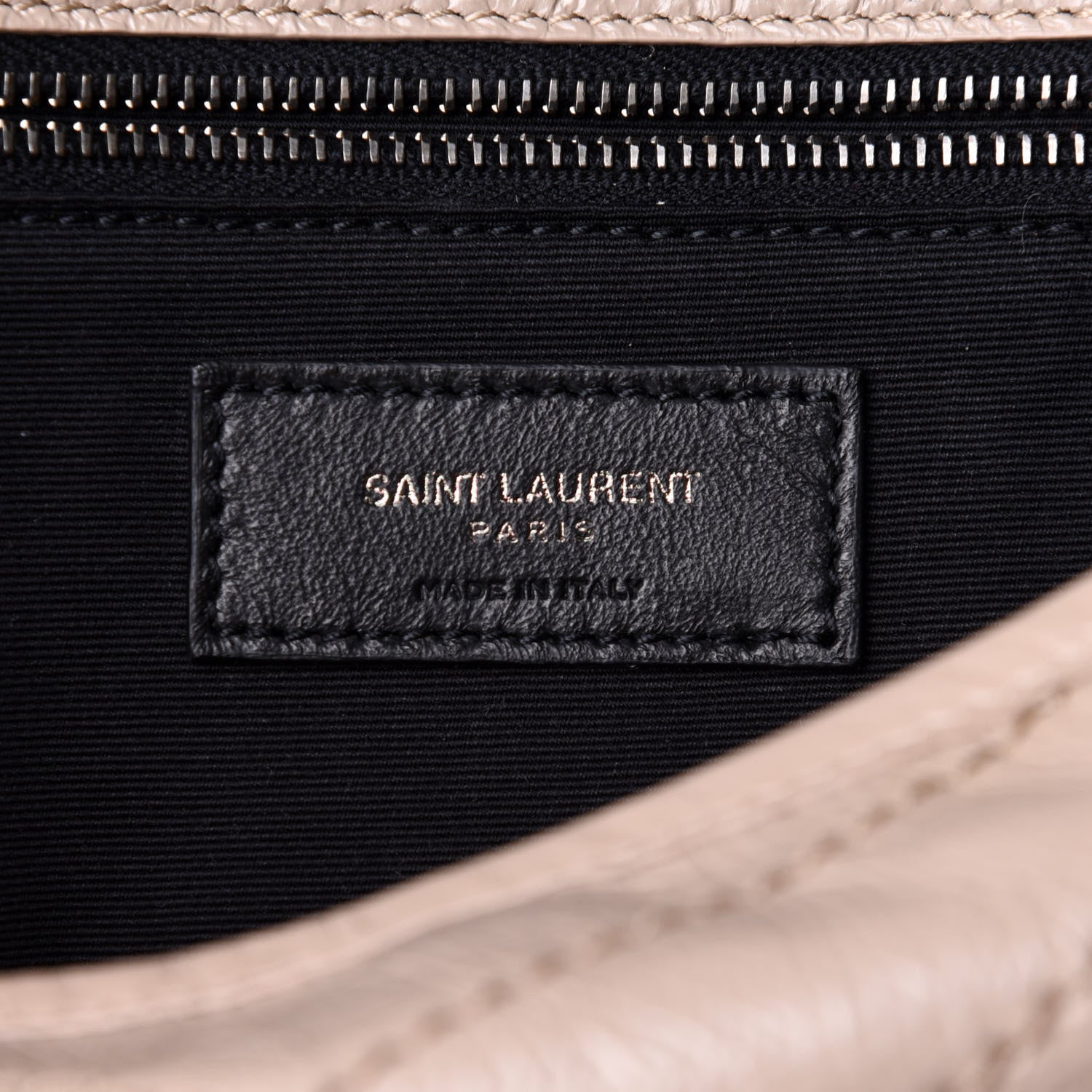 Saint Laurent Crinkled Calfskin Matelasse Monogram Medium Niki Chain Satchel Light Taupe 5 of 9