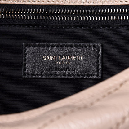 Saint Laurent Crinkled Calfskin Matelasse Monogram Medium Niki Chain Satchel Light Taupe 5 of 9