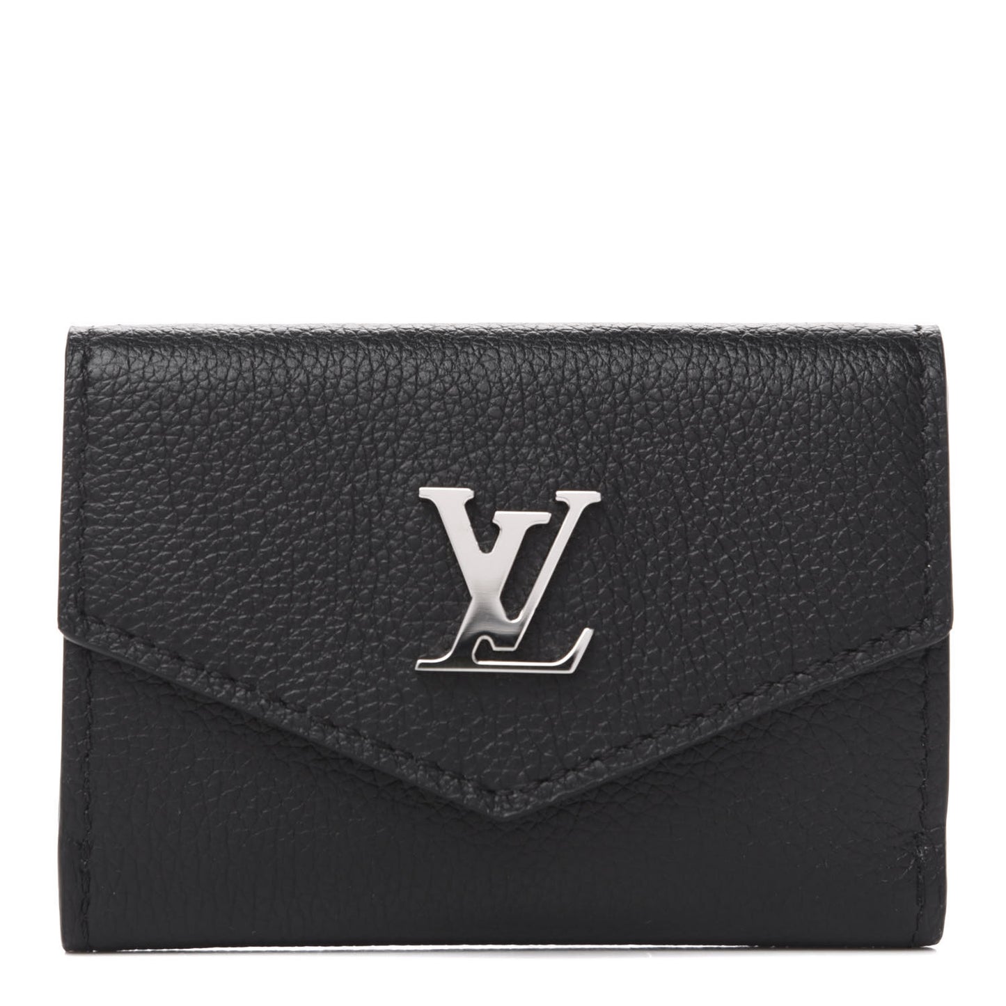 Calfskin Lockmini Wallet Black