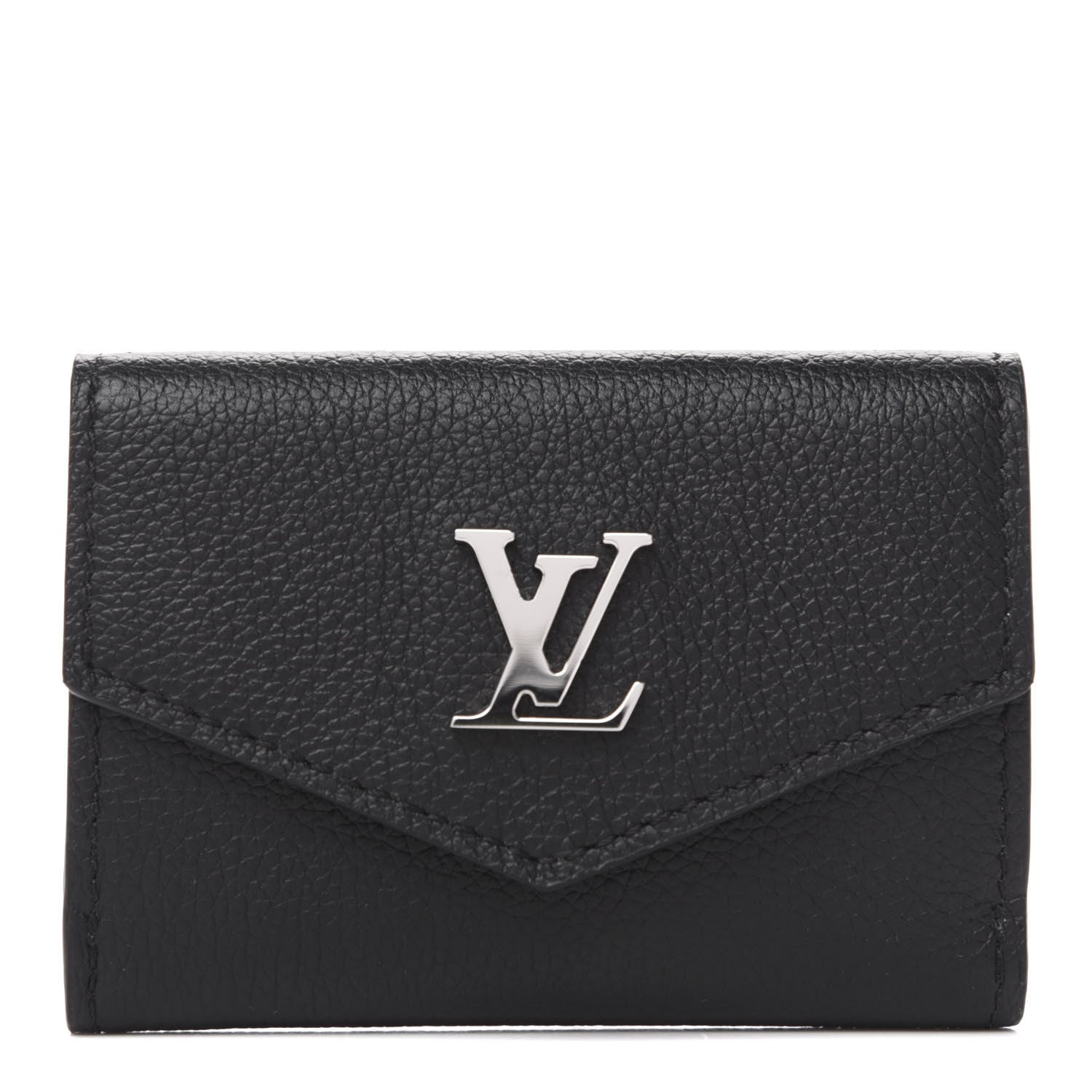 Louis Vuitton Calfskin Lockmini Wallet Black 1 of 6