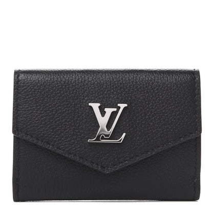 Louis Vuitton Calfskin Lockmini Wallet Black 1 of 6