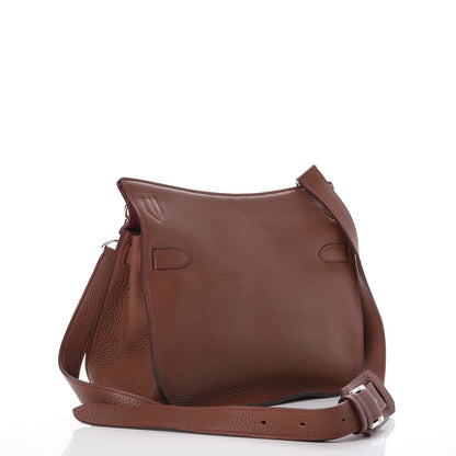 Hermes Taurillon Clemence Jypsiere 28 Marron D'Inde Rouge H 3 of 8