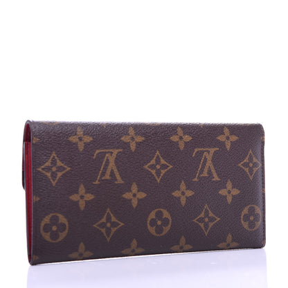 Louis Vuitton Monogram Emilie Wallet Red 3 of 10